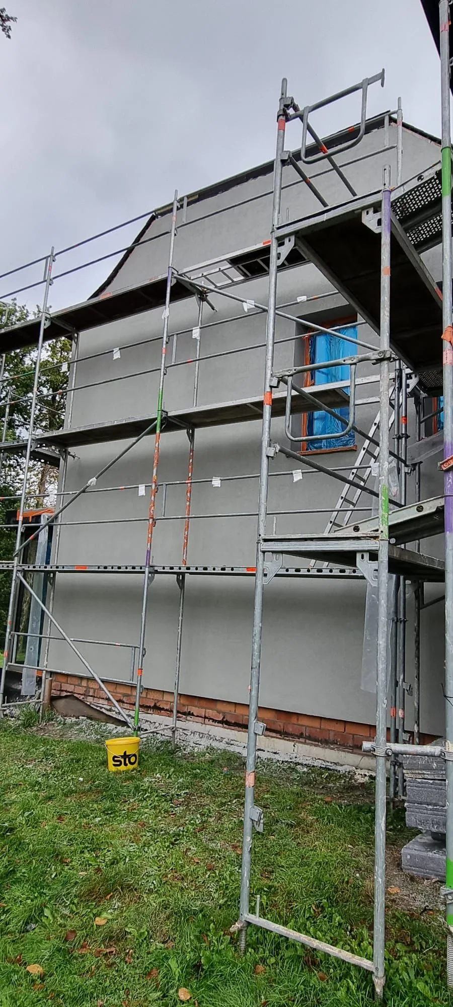Detail of facade work and finishes