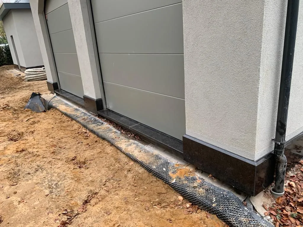 Detail of facade work and finishes
